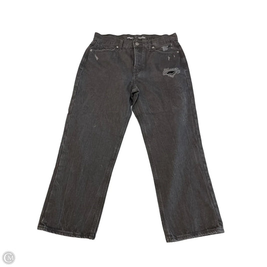 Jeans Straight By Old Navy In Black Denim, Size: 8