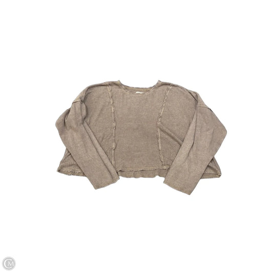 Top Long Sleeve By Altard State In Brown, Size: L