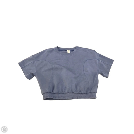 Athletic Top Short Sleeve By Lululemon In Blue, Size: M