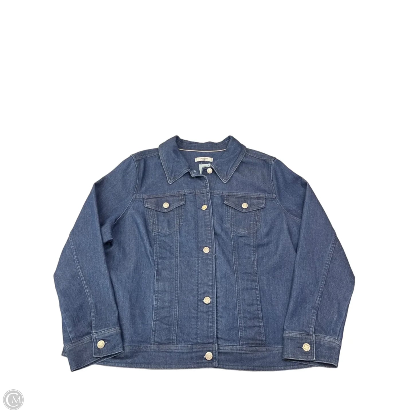 Jacket Denim By Liz Claiborne In Blue Denim, Size: 1x