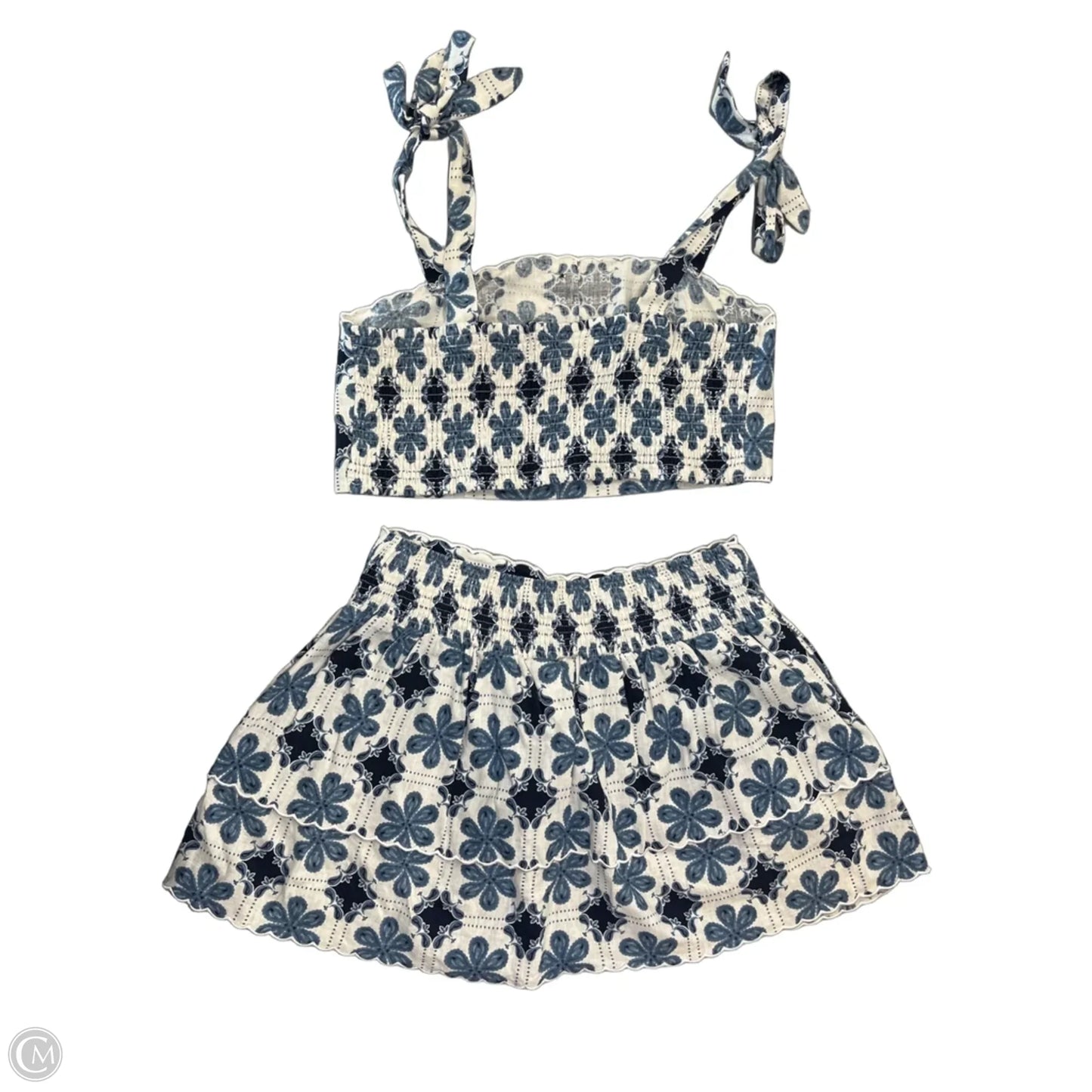 Skirt Set 2pc By Agua Bendita In Blue, Size: M