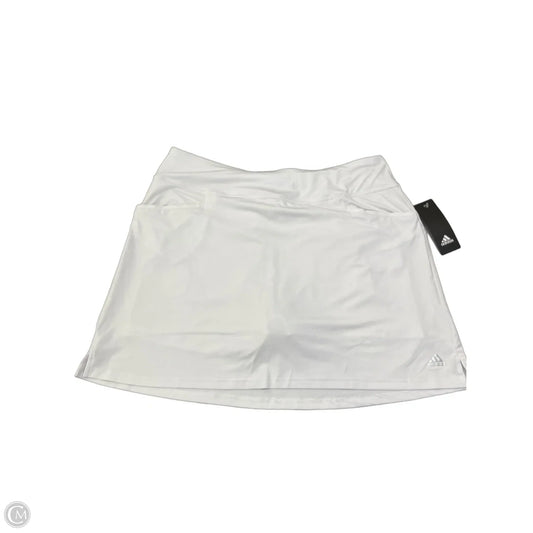 Athletic Skort By Adidas In White, Size: L