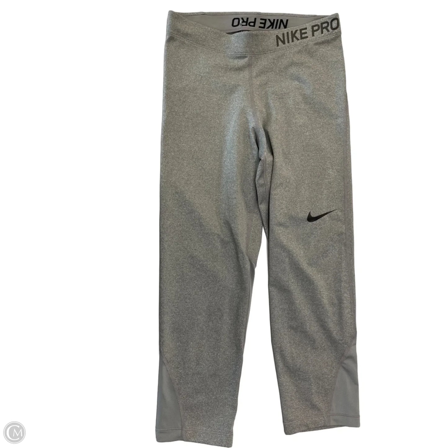 Athletic Capris By Nike In Grey, Size: M