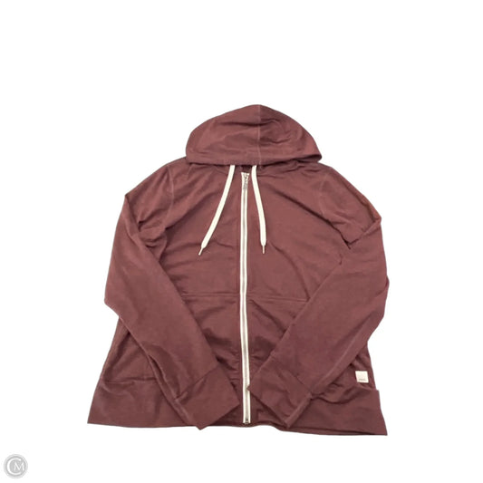 Athletic Sweatshirt Hoodie By Vuori In Brown, Size: M