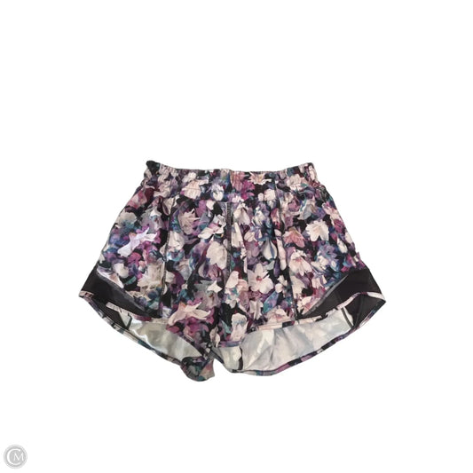 Athletic Shorts By Lululemon In Floral Print, Size: Xs