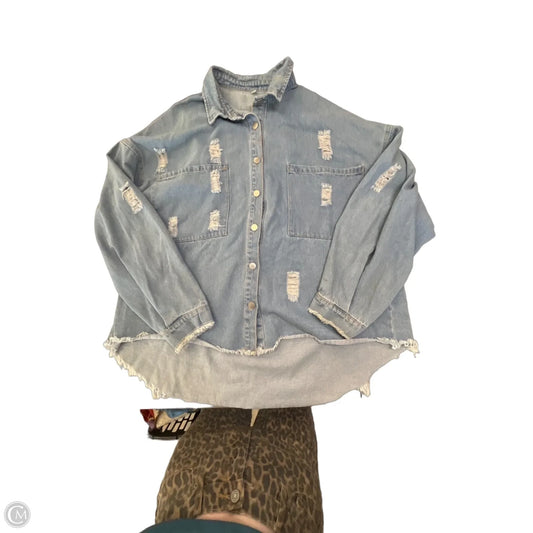 Jacket Denim By Clothes Mentor In Blue Denim, Size: Xl