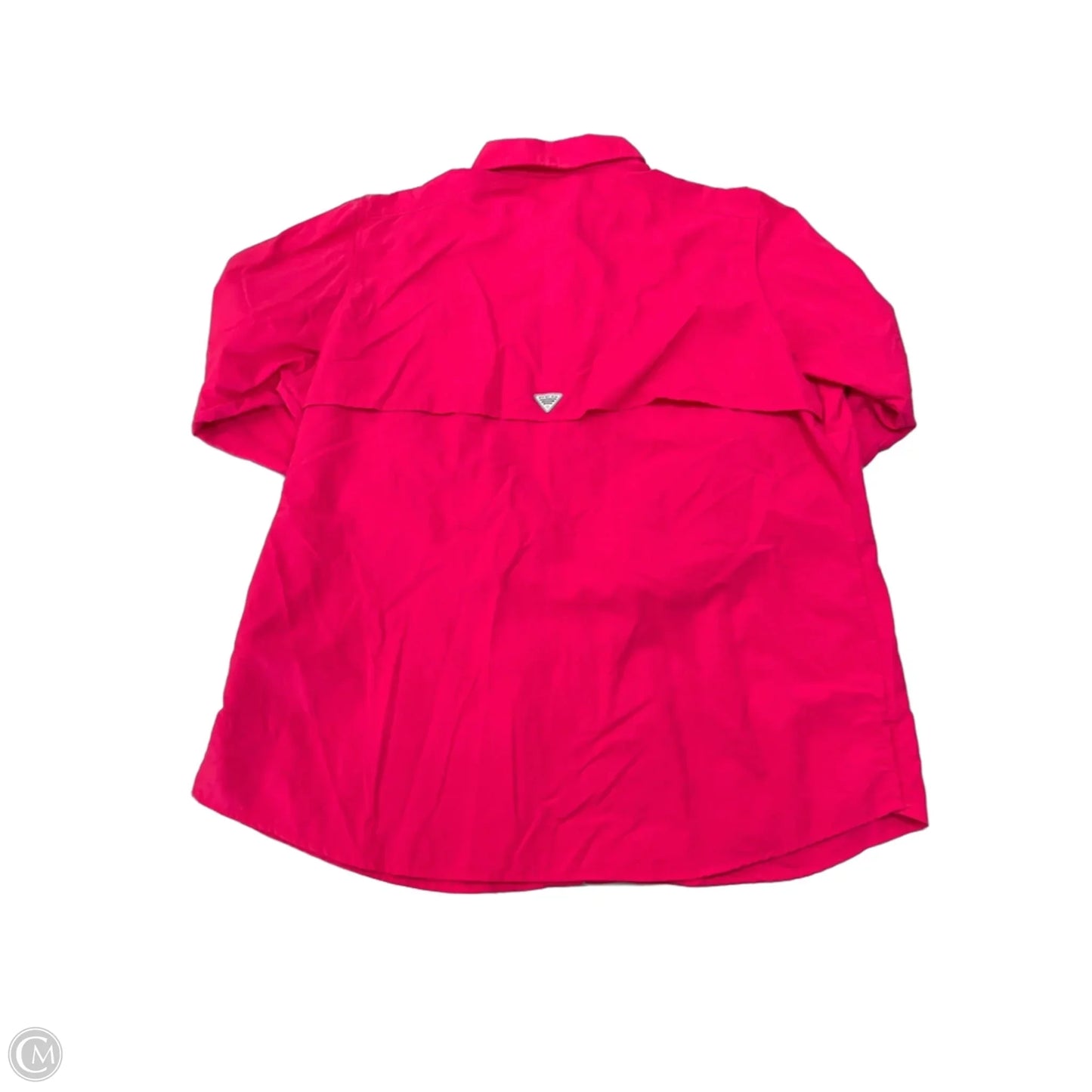 Athletic Top Long Sleeve Collar By Columbia In Pink, Size: L