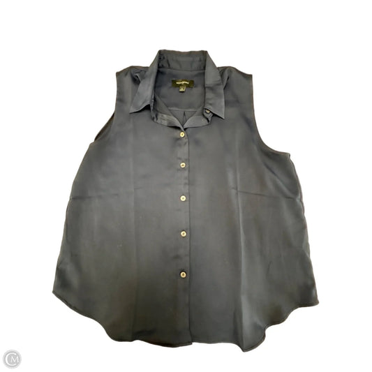 Blouse Sleeveless By Banana Republic In Navy, Size: L