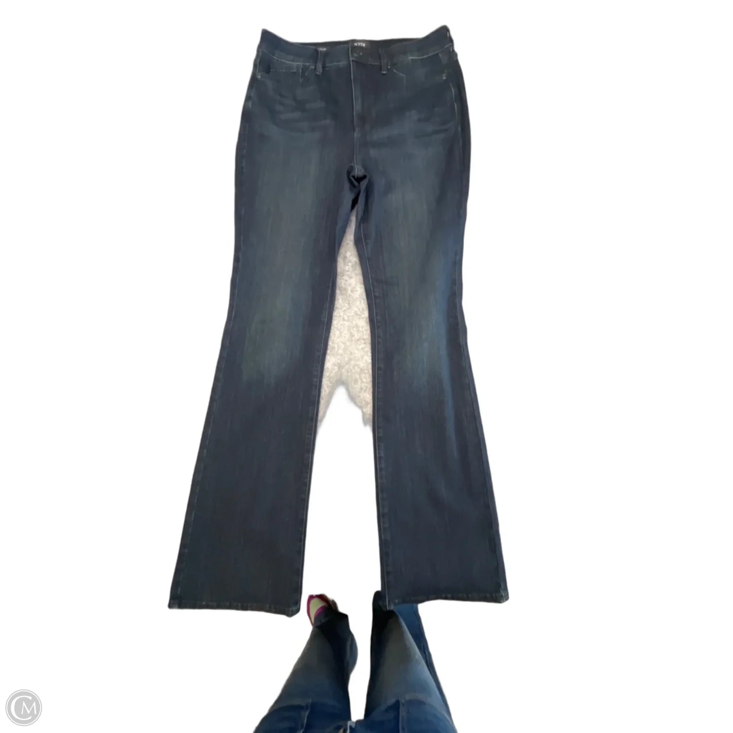Jeans Boot Cut By Nydj In Blue, Size: L