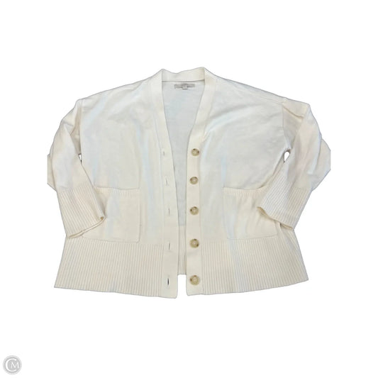 Sweater Cardigan By Loft In Ivory, Size: Xl