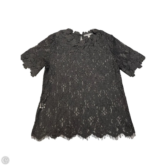 Blouse Short Sleeve By Anthropologie In Black, Size: M