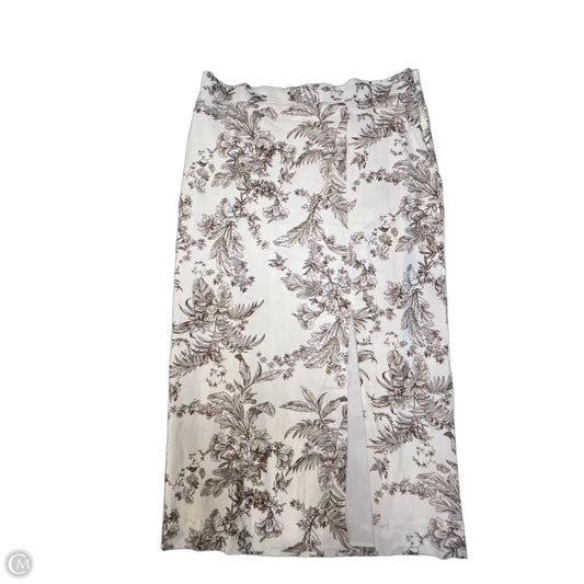 Skirt Maxi By Loft In Brown & Cream, Size: Xl