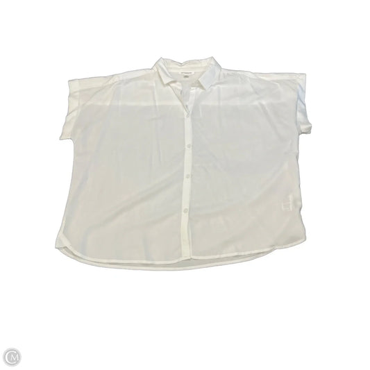 Blouse Short Sleeve By Beachlunchlounge In White, Size: Xl