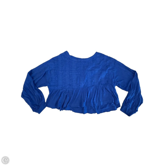 Blouse Long Sleeve By Pilcro In Blue, Size: S