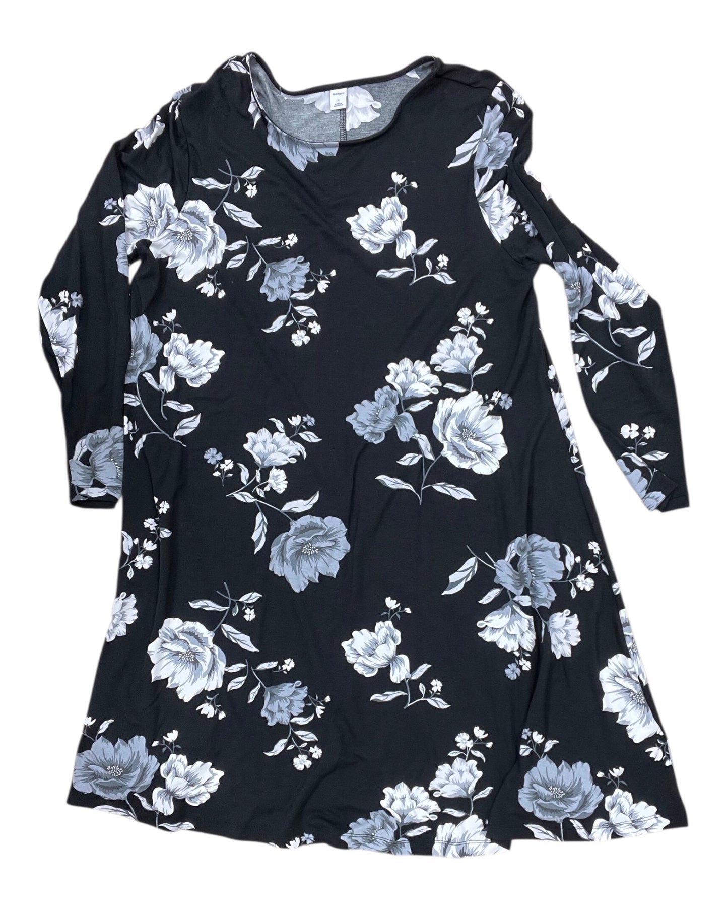 Dress Casual Midi By Old Navy In Black & White, Size:1X
