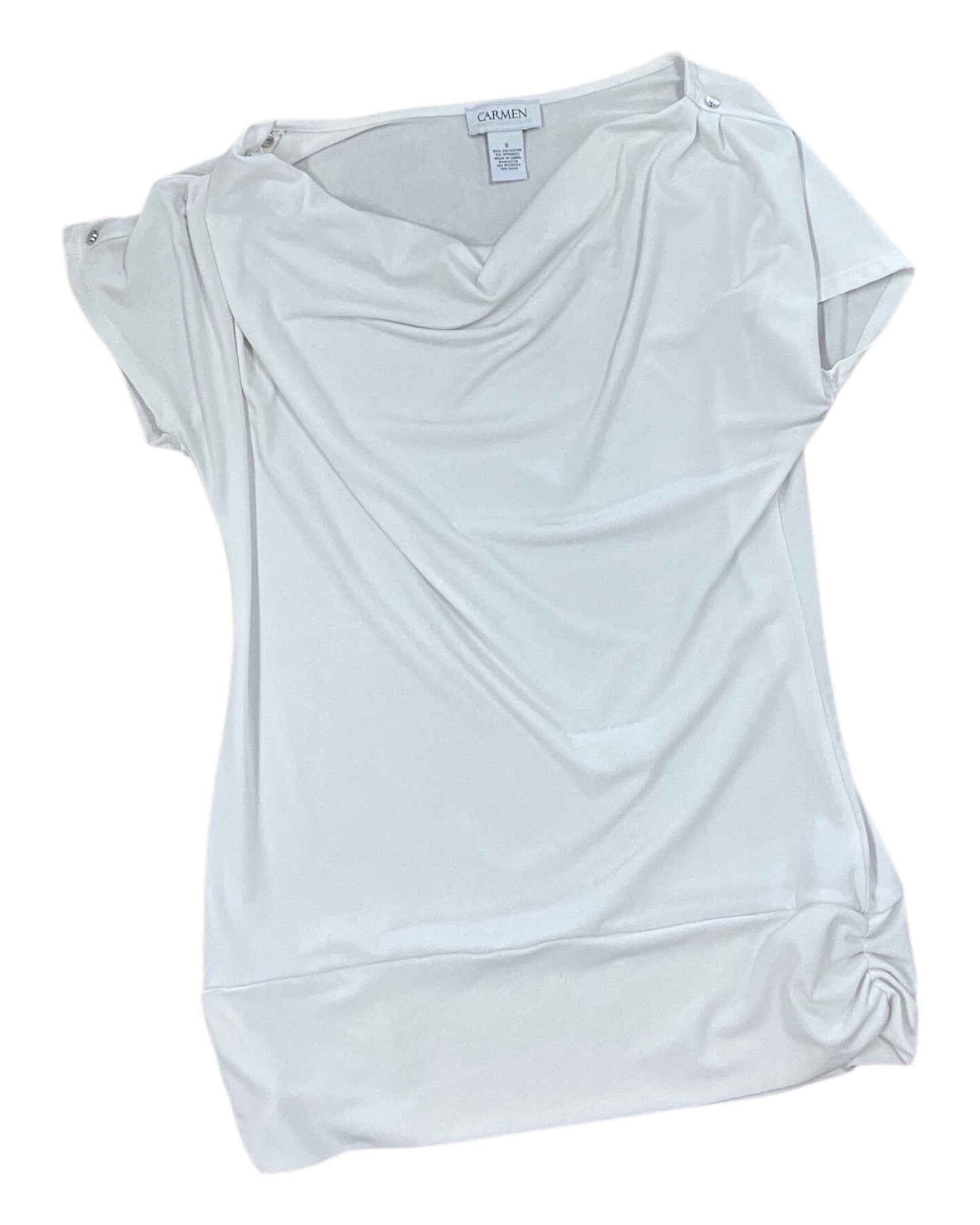 Top Ss By Carmen By Carmen Marc Valvo In White, Size:S