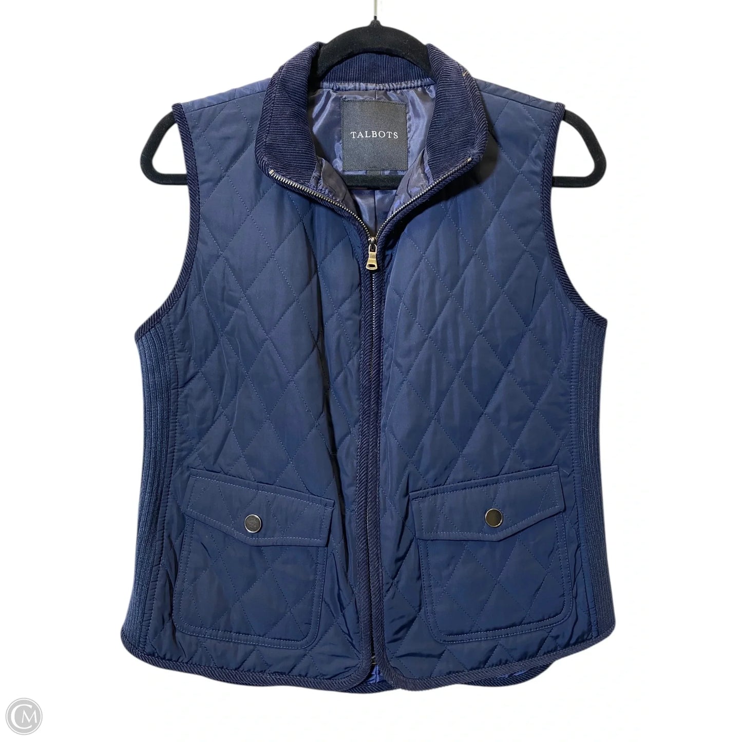 Vest Puffer & Quilted By Talbots In Navy, Size: S