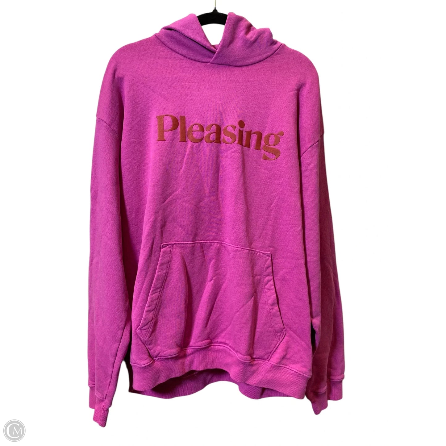 Sweatshirt Hoodie Designer By Pleasing In Pink, Size: Xl