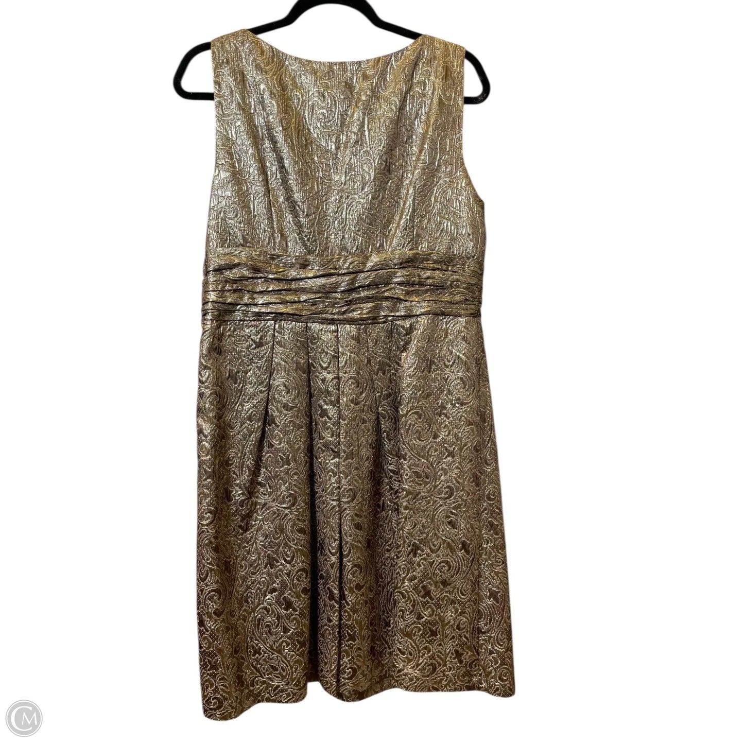 Dress Designer By Michael Kors In Gold, Size: 14