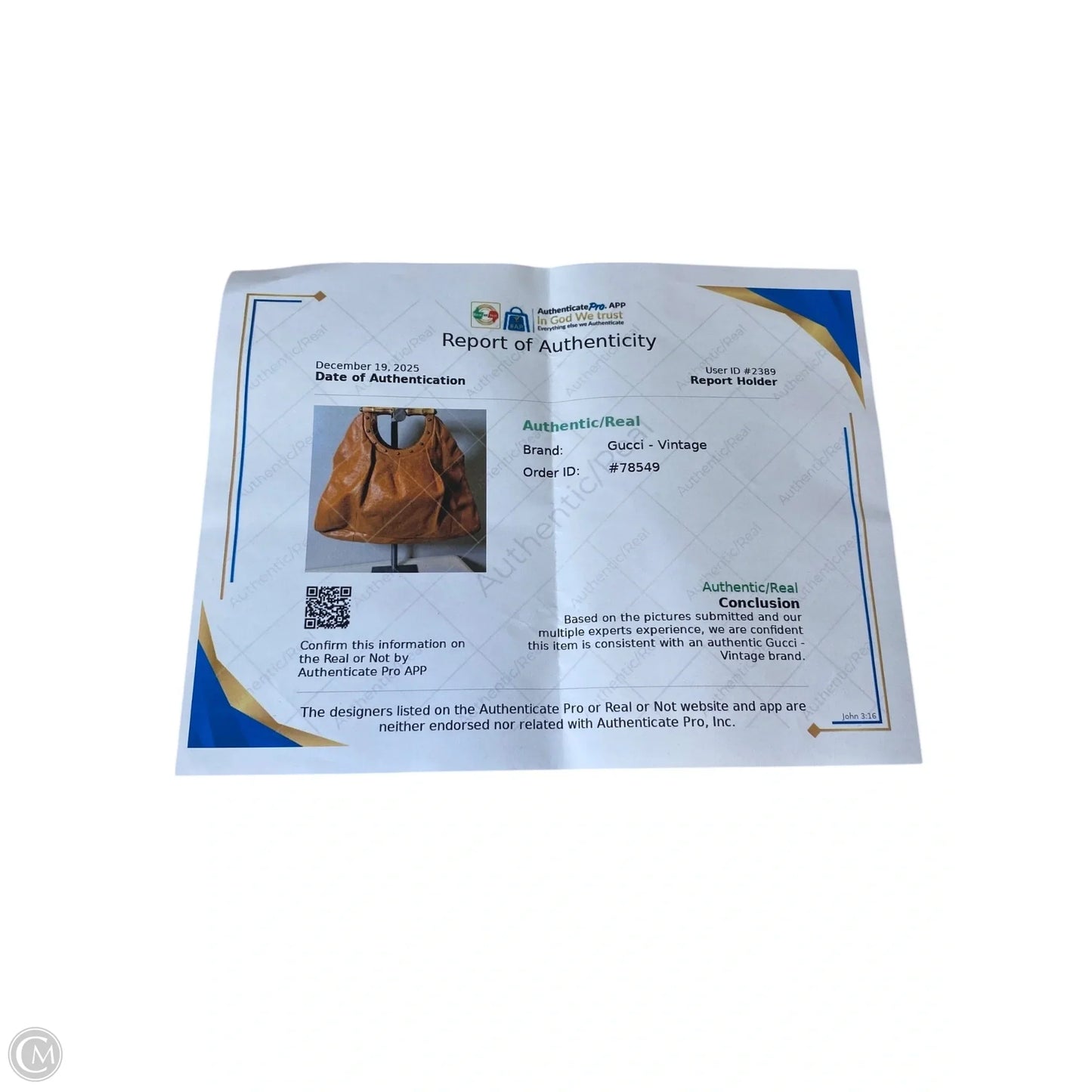 Tote Luxury Designer By Gucci, Size: Large