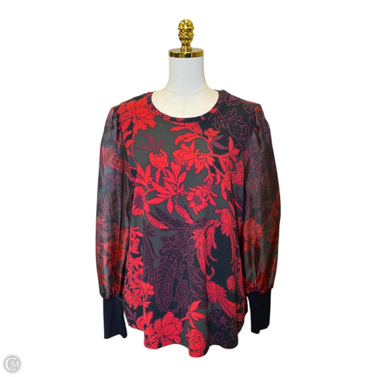 Top Long Sleeve By Chicos In Multi-colored, Size: Xl