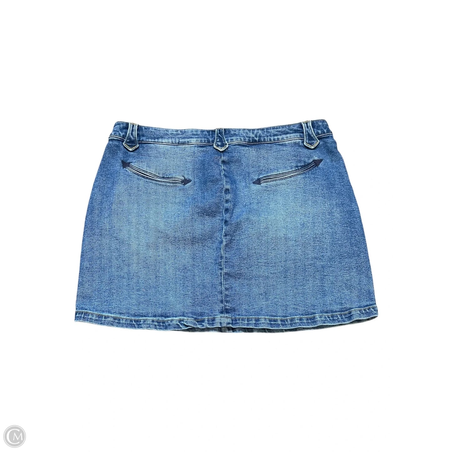 Skirt Mini & Short By Clothes Mentor In Blue Denim, Size: 14