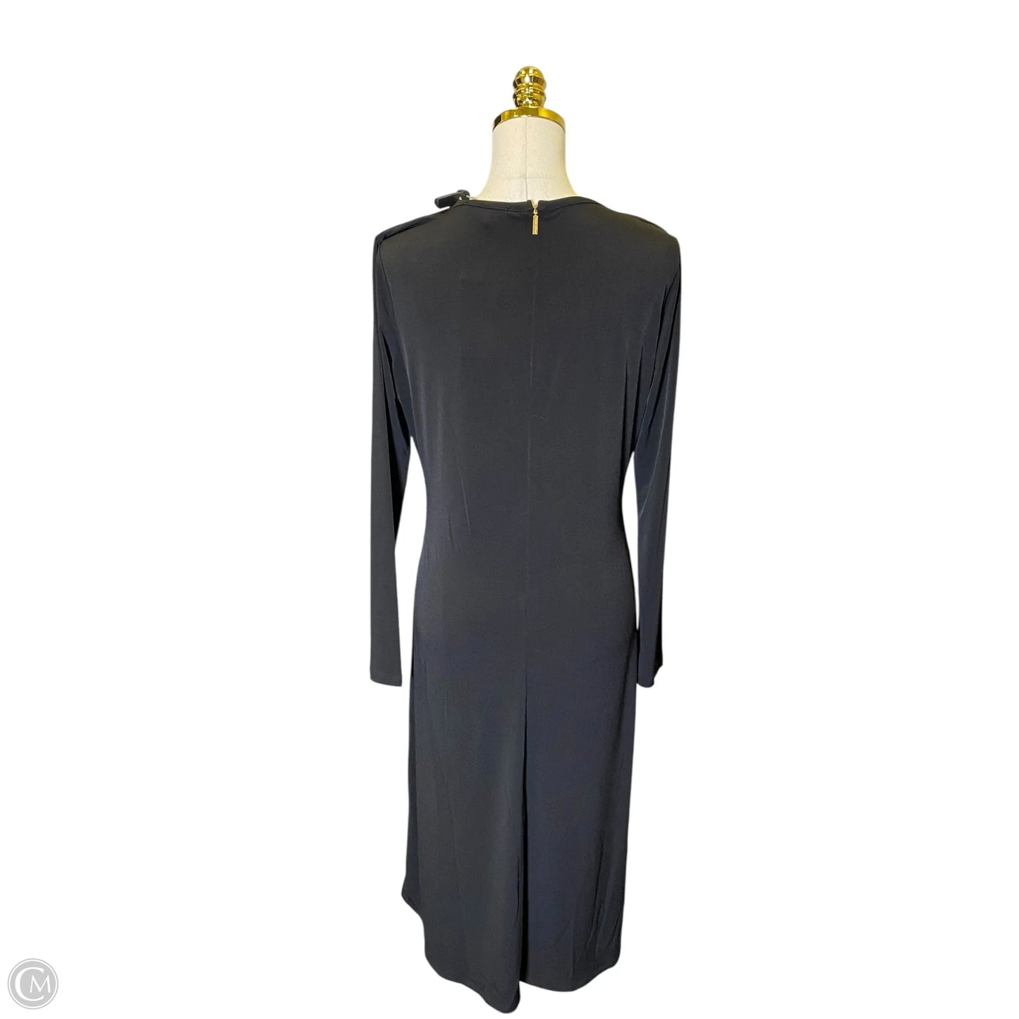 Dress Casual Midi By Michael By Michael Kors In Black, Size: L
