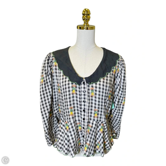 Top 3/4 Sleeve By Farm Rio In Multi-colored, Size: L