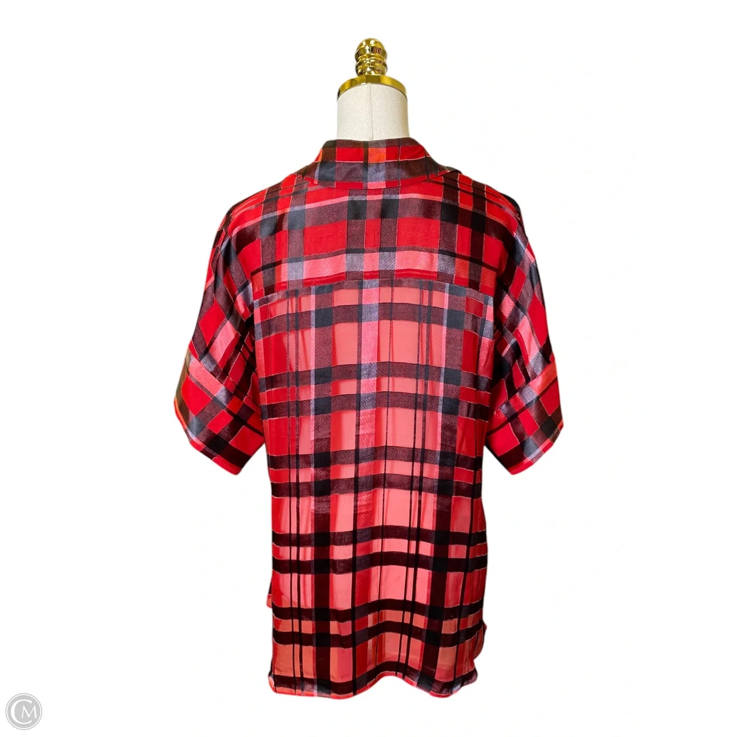 Top Short Sleeve Designer By Alice + Olivia In Red, Size: S