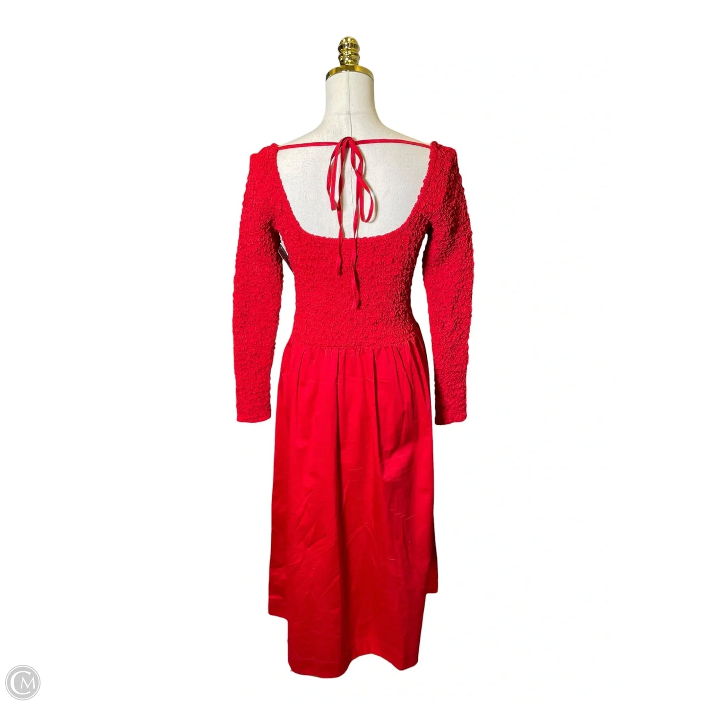 Dress Casual Midi By Clothes Mentor In Red, Size: 12
