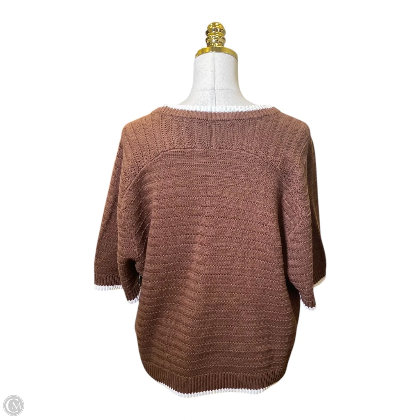 Top Short Sleeve By Abercrombie And Fitch In Brown, Size: Xl
