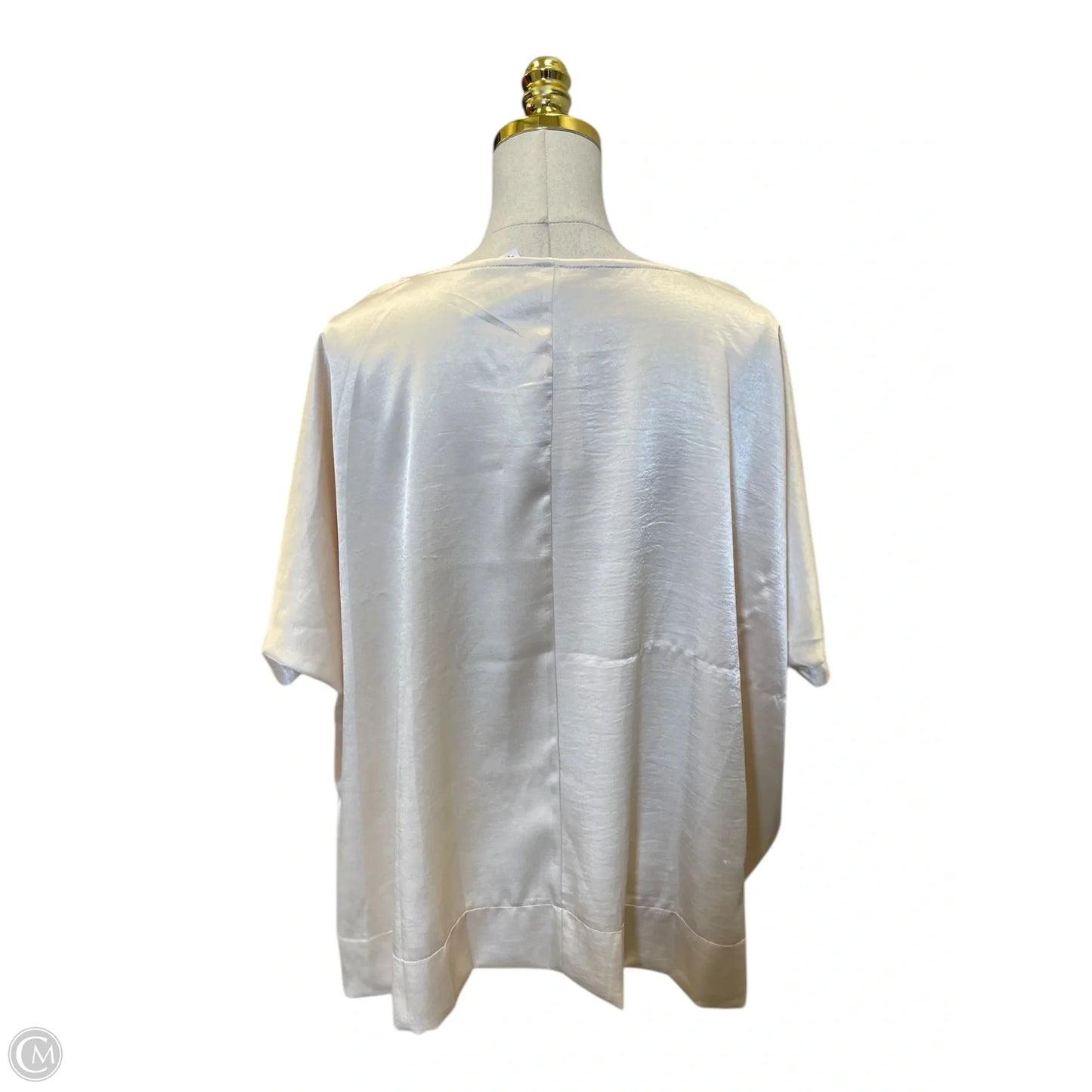 Top Short Sleeve By Glam In Cream, Size: S