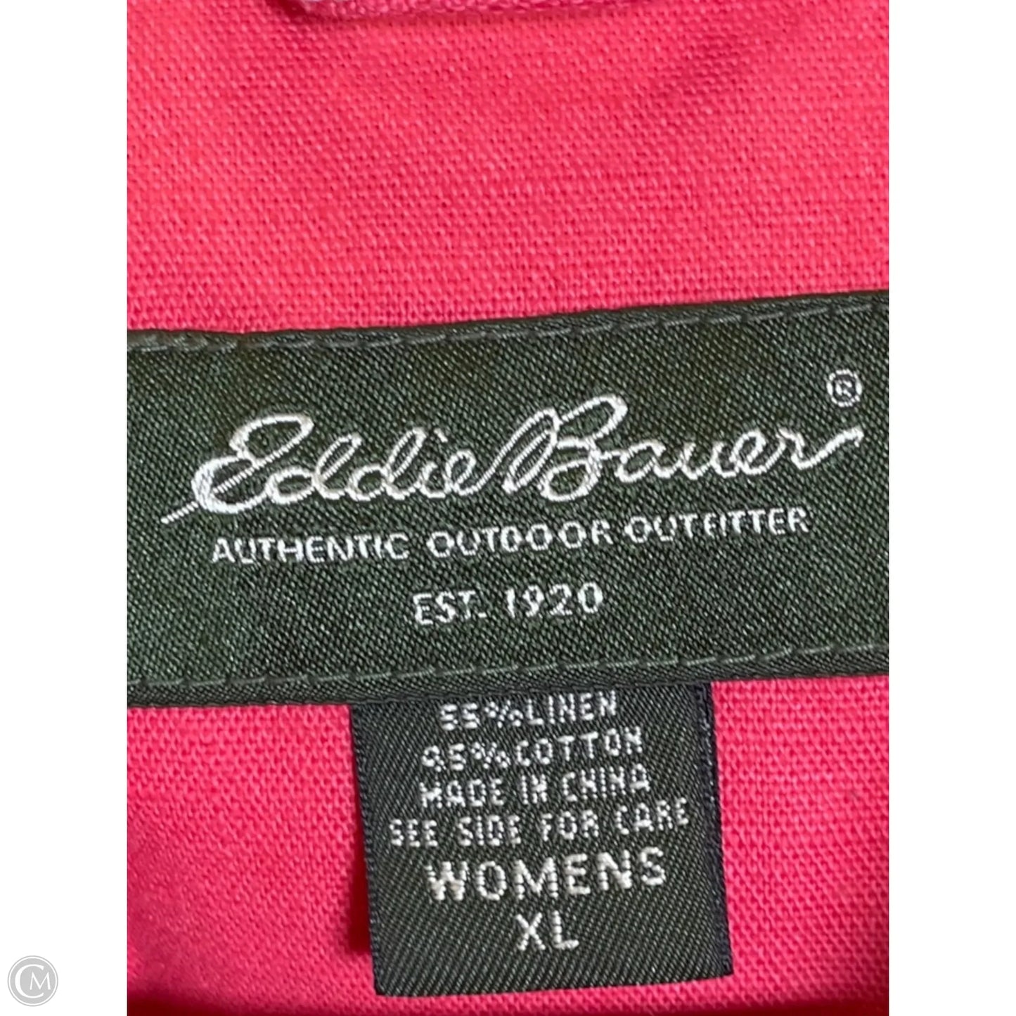 Jacket Denim By Eddie Bauer In Coral, Size: Xl
