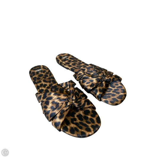 Sandals Flats By Zara In Animal Print, Size: 8.5
