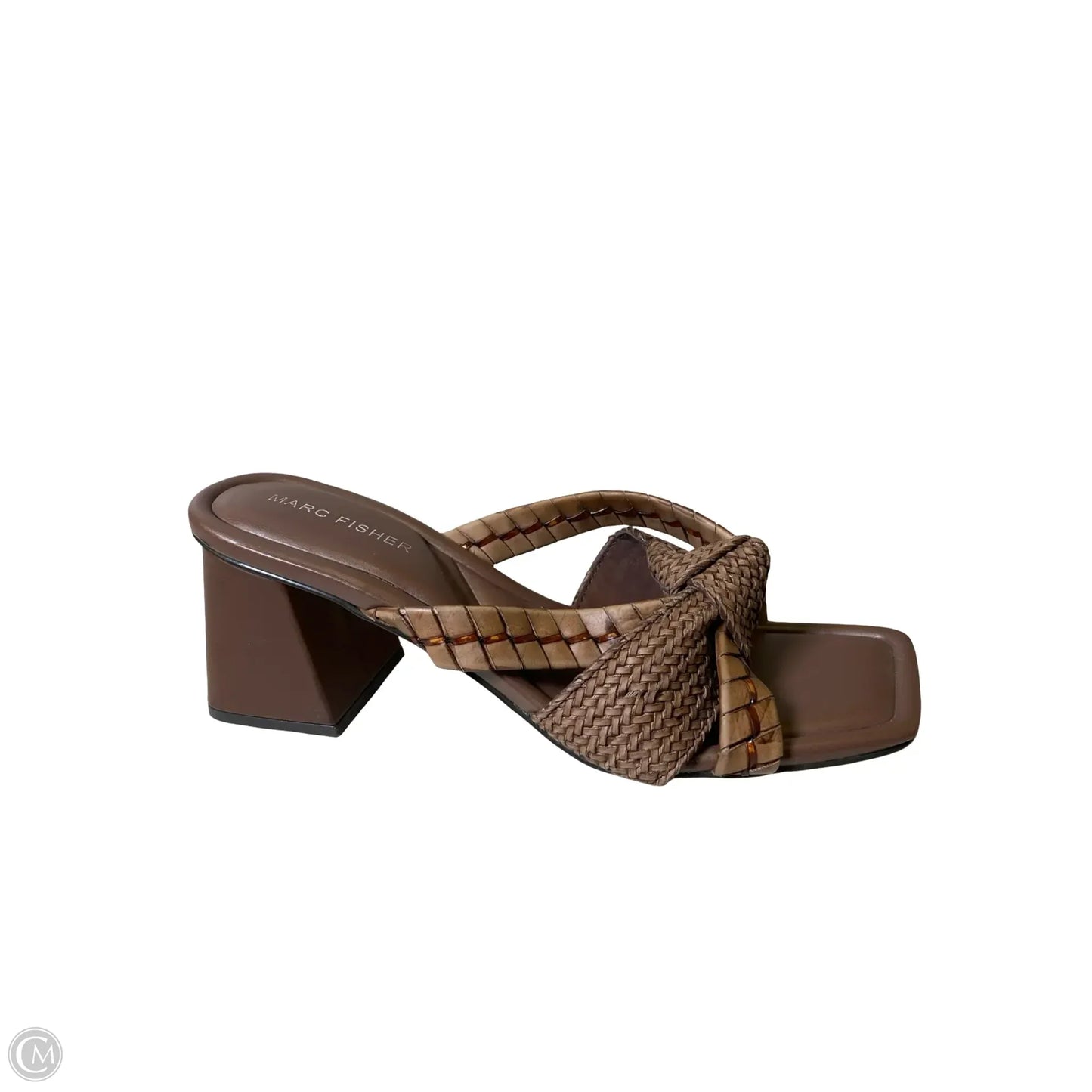 Sandals Heels Block By Marc Fisher In Brown, Size: 9