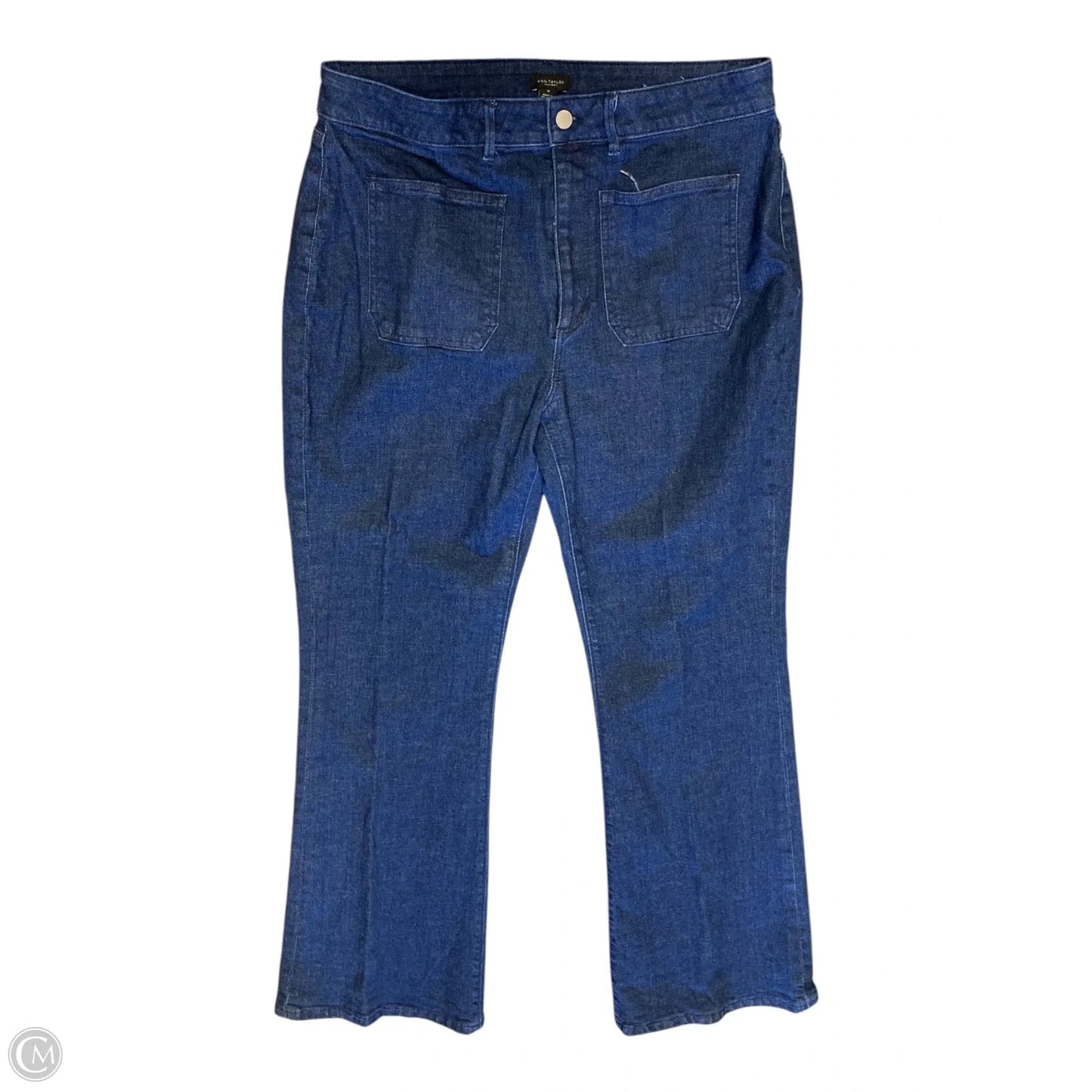 Jeans Flared By Ann Taylor In Blue Denim, Size: 12