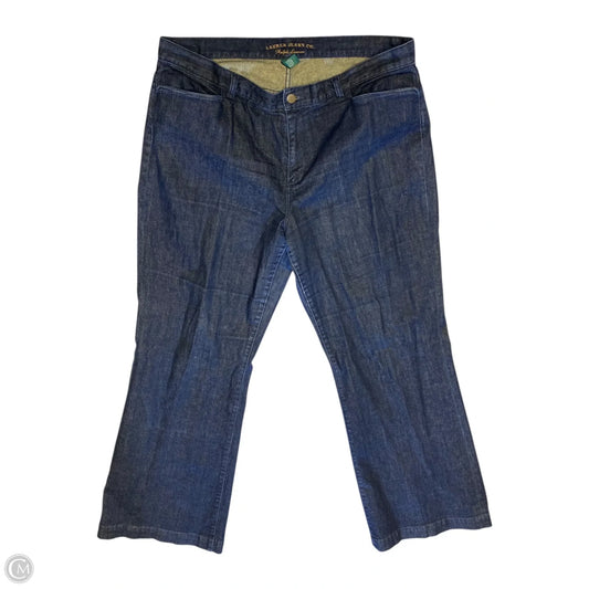 Jeans Wide Leg By Ralph Lauren Co In Blue Denim, Size: 16