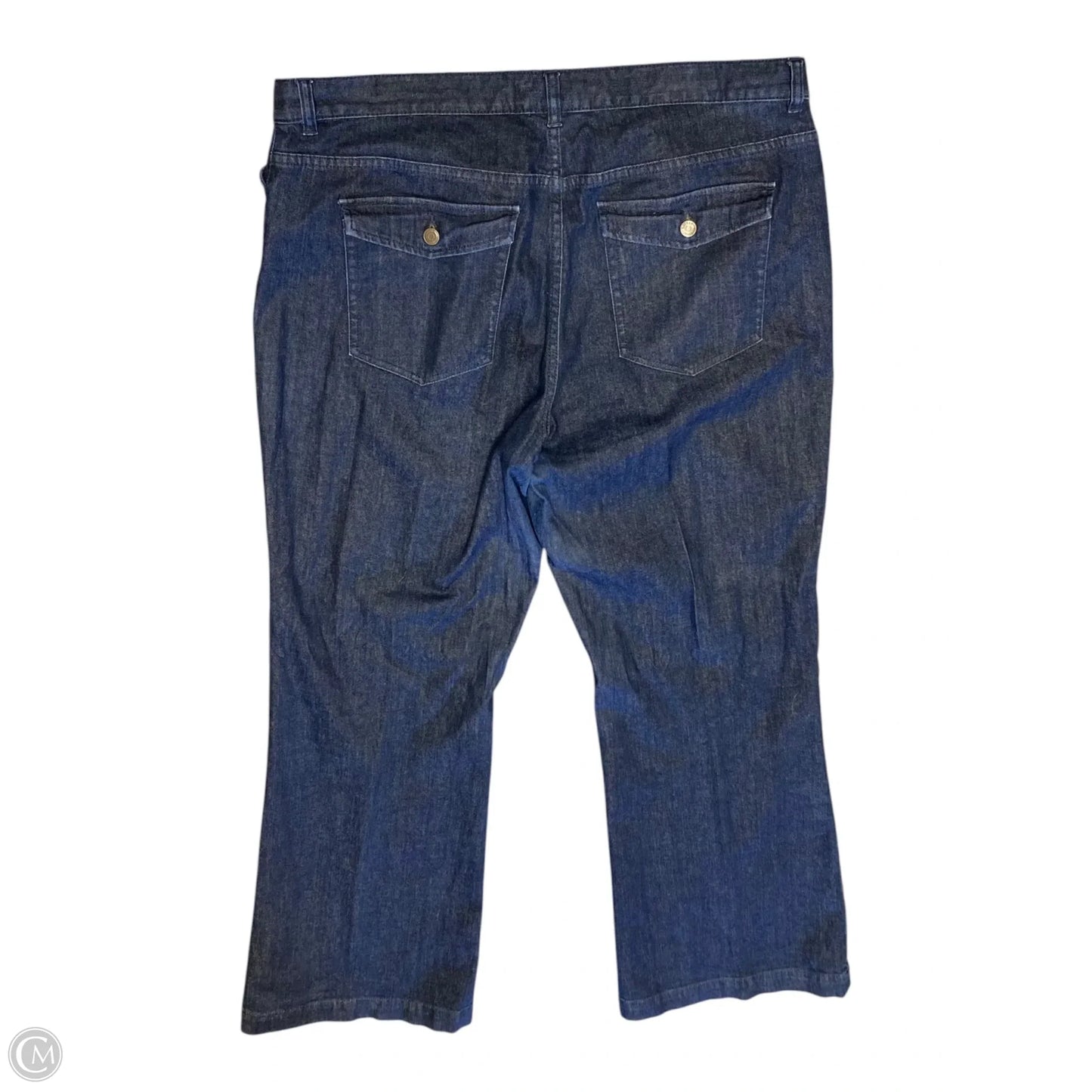 Jeans Wide Leg By Ralph Lauren Co In Blue Denim, Size: 16