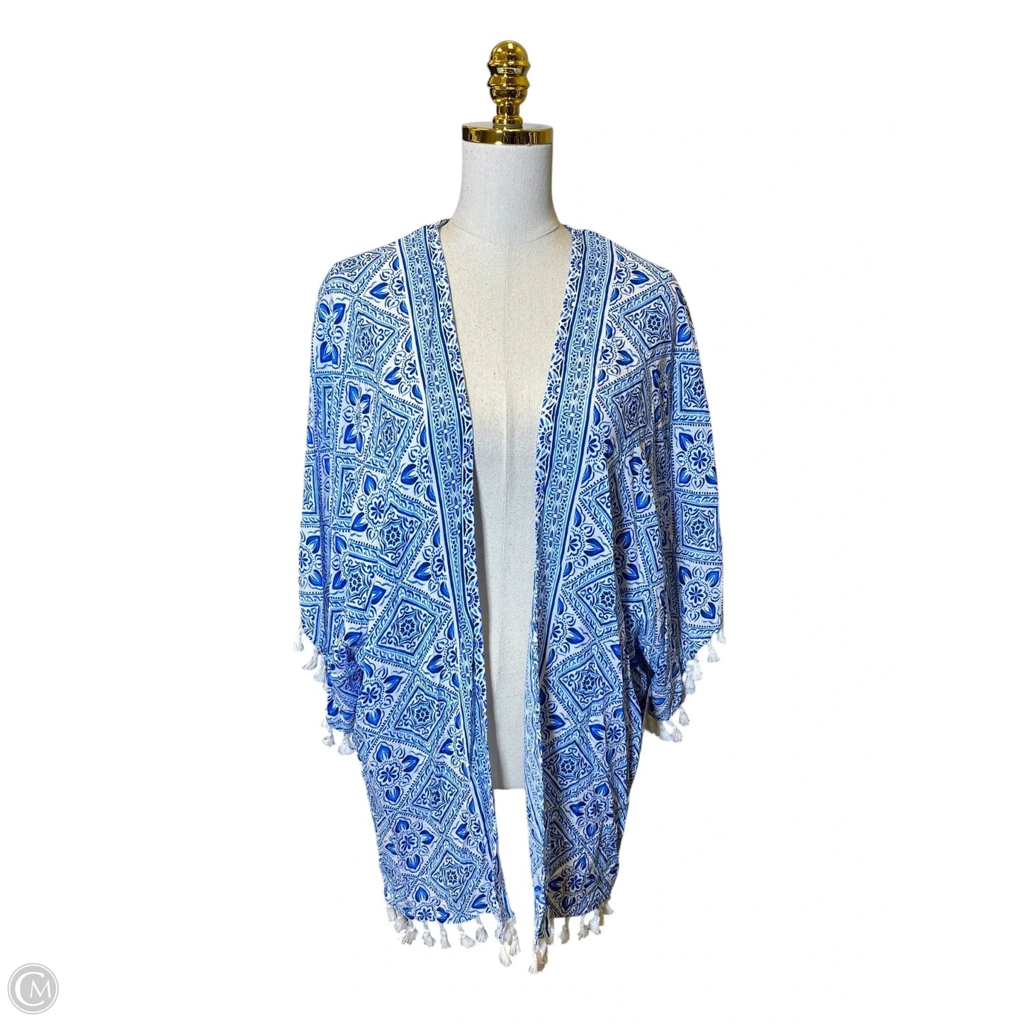 Swimwear Cover-up By La Blanca In Blue & White, Size: Osfm