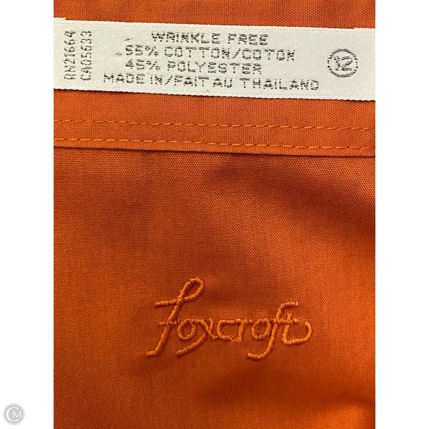 Top Long Sleeve By Foxcroft In Orange, Size: 12