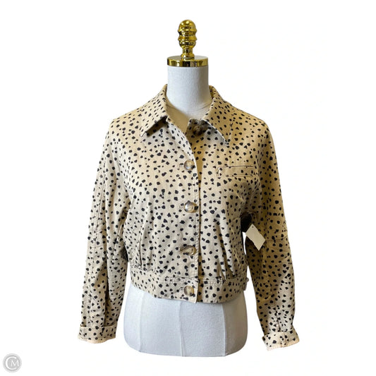 Jacket Denim By Loft In Black & Tan, Size: Xs