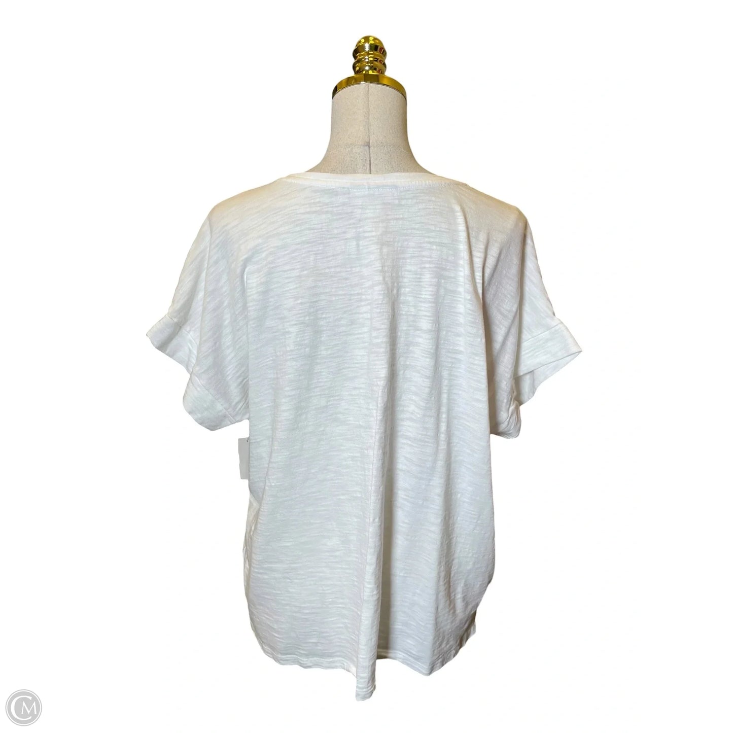 Top Short Sleeve By Chicos In White, Size: L