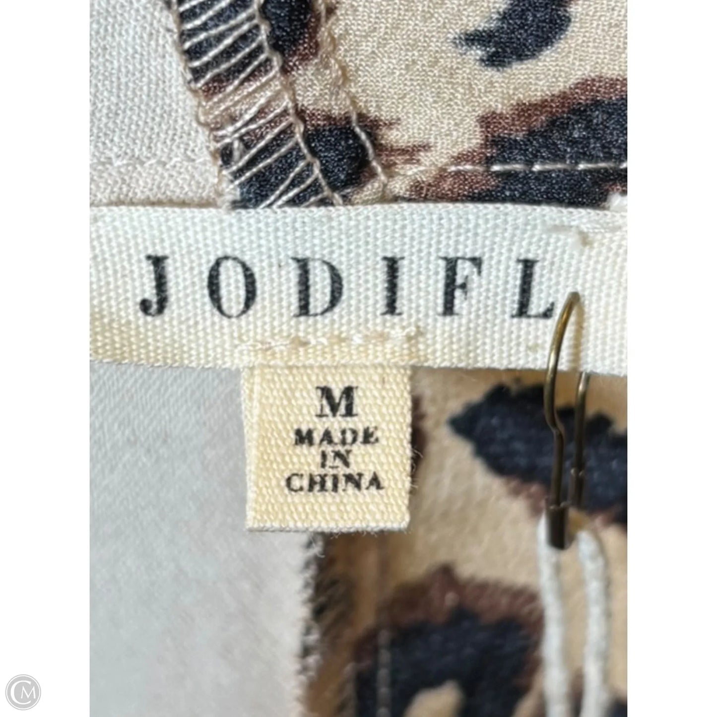 Top Short Sleeve By Jodifl In Animal Print, Size: M