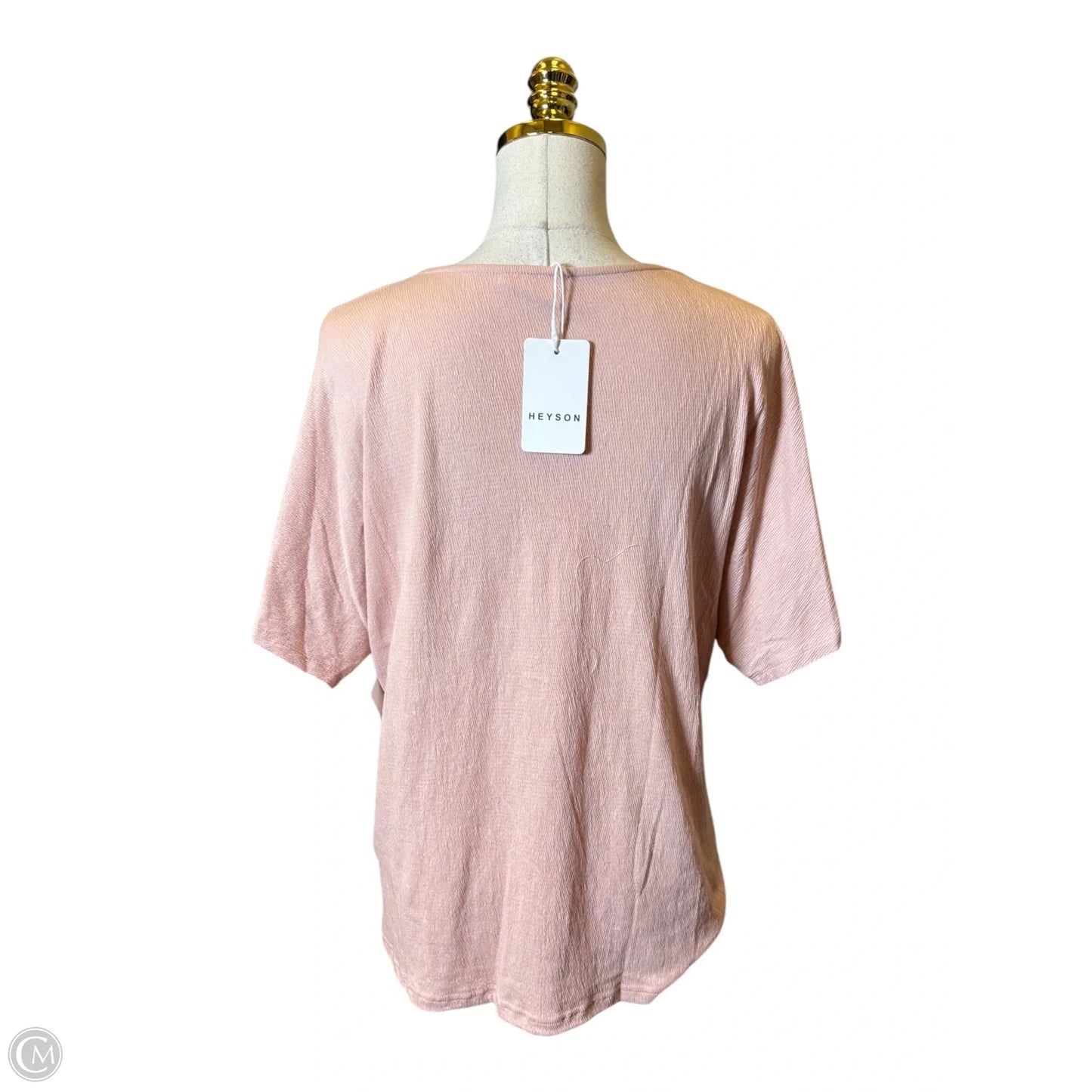 Top Short Sleeve By Heyson In Floral Print, Size: L