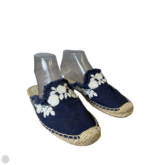 Sandals Flats By Soludos In Blue & White, Size: 8
