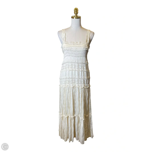 Dress Casual Maxi By Willow & Clay In Cream, Size: M