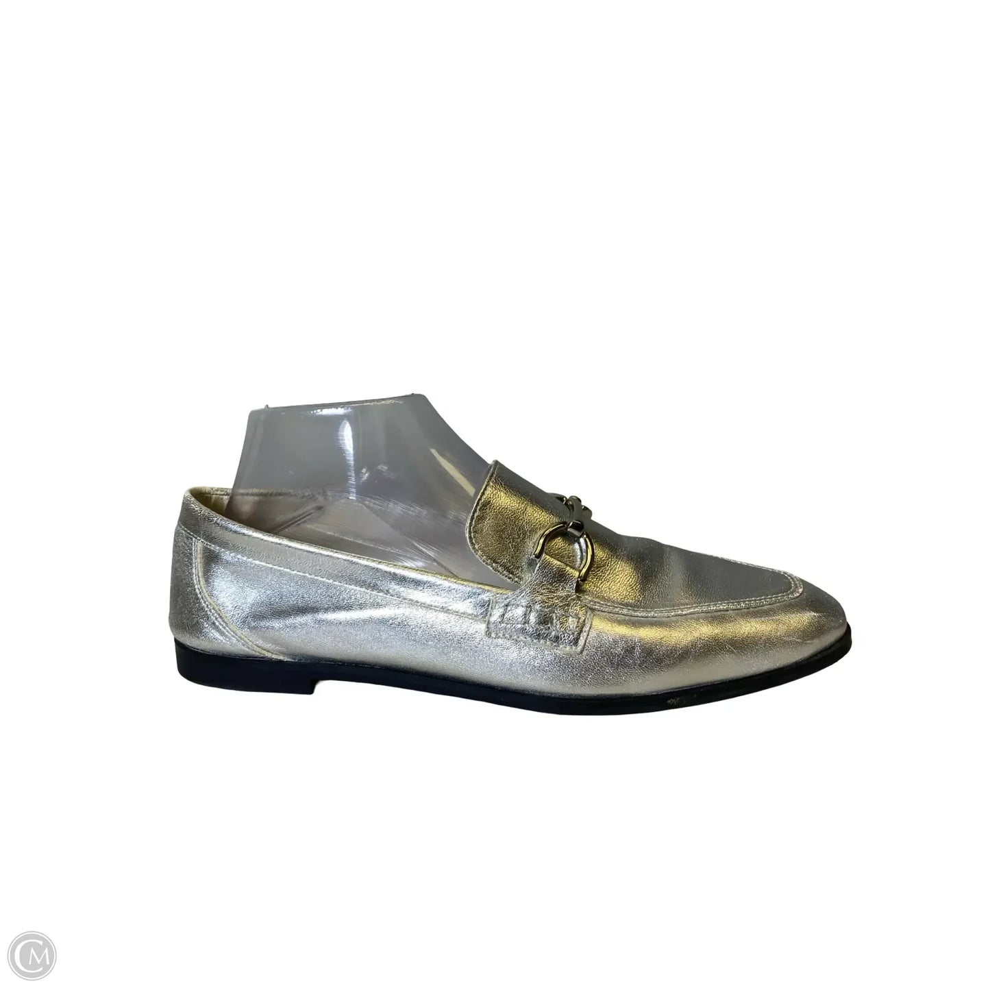 Shoes Flats By Zara In Silver, Size: 9.5