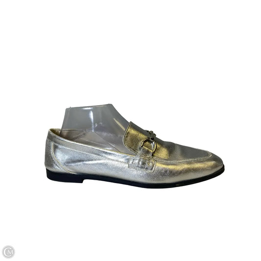 Shoes Flats By Zara In Silver, Size: 9.5