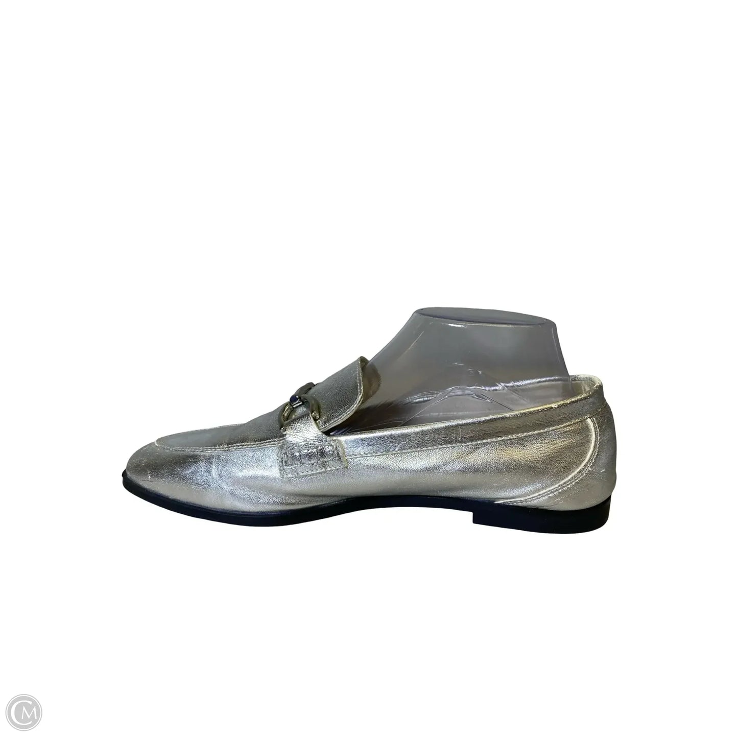 Shoes Flats By Zara In Silver, Size: 9.5