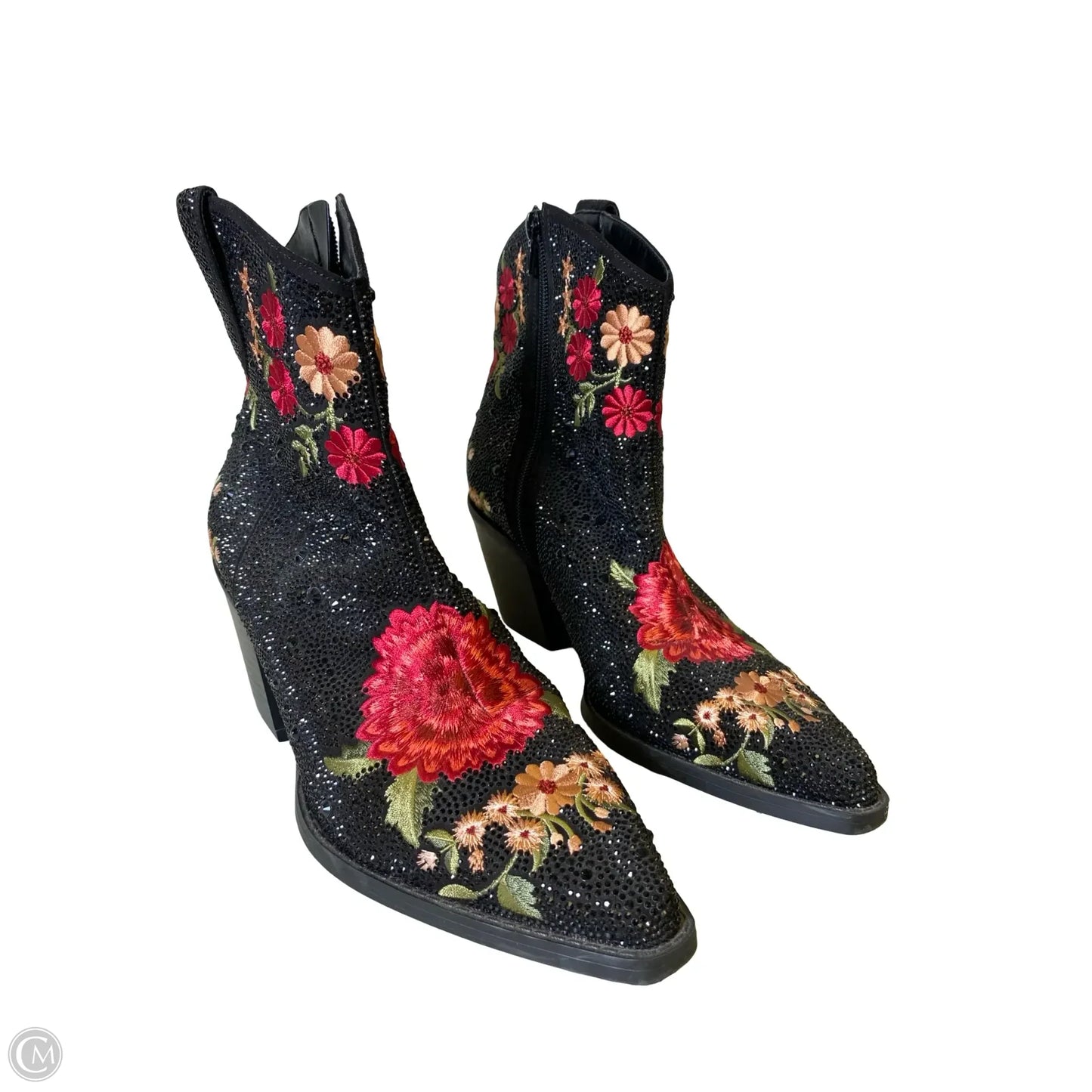 Boots Western By Inc In Floral Print, Size: 10